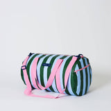 Barrel Bag – Green Blue Stripe