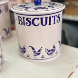 Blue Hen Biscuit Barrel Tin