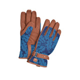 Garden Gloves - Navy Oak Leaf