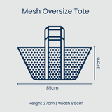 Mesh Oversized Tote – Navy